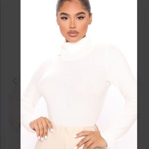 Don't Have A Cowl Turtle Neck Top - Off White